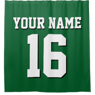 Cortina De Ducha Jersey de Forest Green White Sports