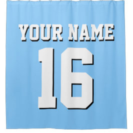 Cortina De Ducha Jersey de Sky Blue White Sports