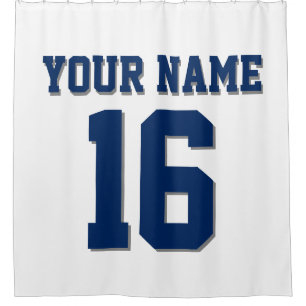 Cortina De Ducha Jersey del equipo Deportivo Azul de la Marina Blan