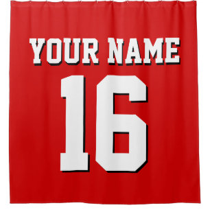 Cortina De Ducha Jersey del equipo Deportivo Blanco Rojo