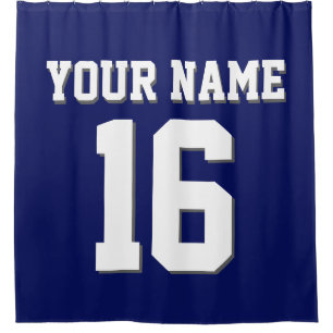 Cortina De Ducha Jersey del equipo deportivo Navy Blue White