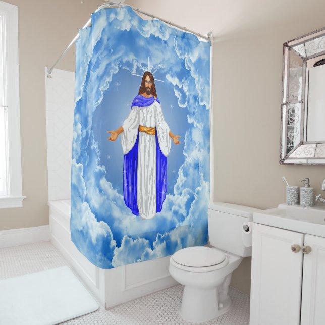 Cortina De Ducha Jesús en las nubes (In situ)