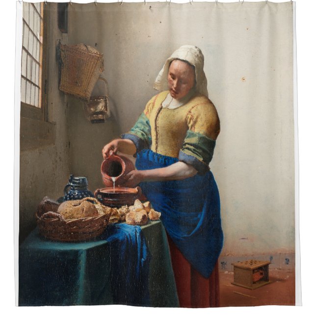 Cortina De Ducha Johannes Vermeer - La Milkmaid (Anverso)