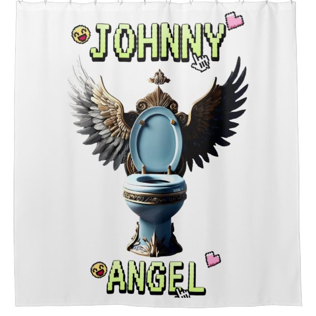 CORTINA DE DUCHA JOHNNY ANGEL (Anverso)