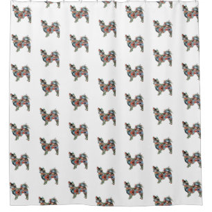 Cortina De Ducha Juega la vieja silueta chihuahua