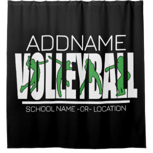 Cortina De Ducha Jugador de equipo de voleibol AÑADIR NOMBRE Escuel
