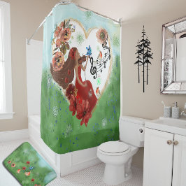 Cortina De Ducha Jugando a un violín