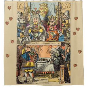 Cortina De Ducha Juicio de Alicia al Caballero de Corazones Vintage