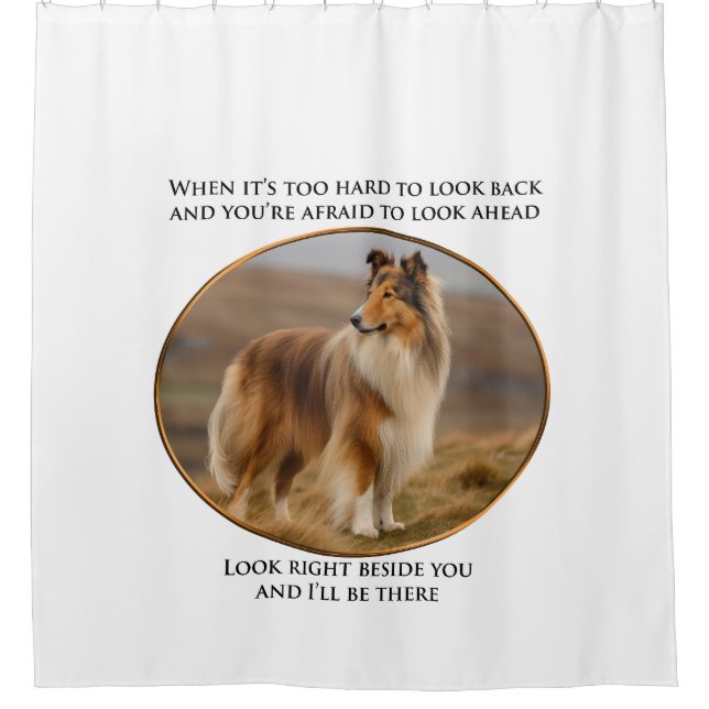 Cortina De Ducha Junto a ti Collie (Anverso)