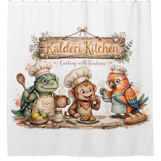Cortina de ducha Kalderi Kindness Kitchen (Anverso)