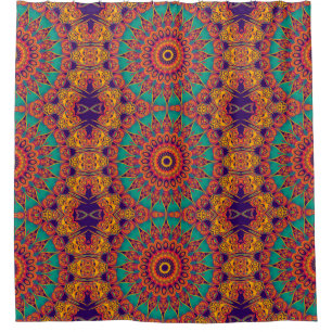 Cortina De Ducha Kaleidoscope Fractal - tatuaje II + tus ideas