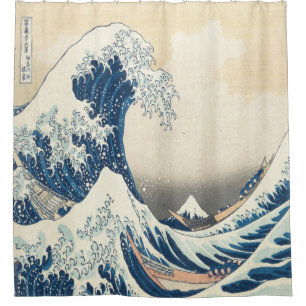 Cortina De Ducha Katsushika Hokusai, La Gran Ola frente a Kanagawa