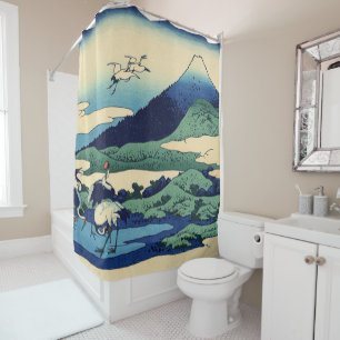 Cortina De Ducha Katsushika Hokusai - Umegawa en la provincia de Sa