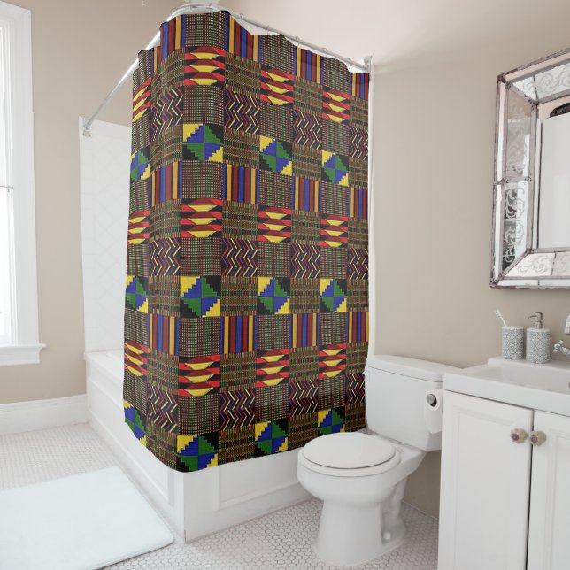 Cortina De Ducha Kente Cloth (In situ)