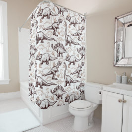 Cortina De Ducha Kids Dinosaur Shower Curtain