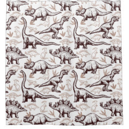 Cortina De Ducha Kids Dinosaur Shower Curtain