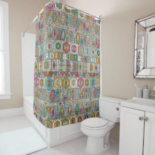 Cortina De Ducha kilim pembe