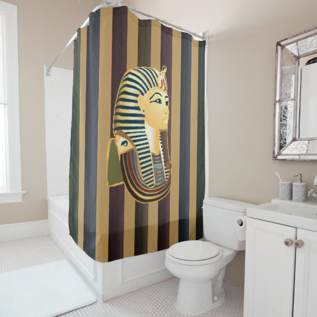 Cortina de ducha King Tut (In situ)