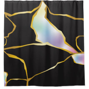 Cortina De Ducha Kintahora con el tono de la mandíbula multicolor