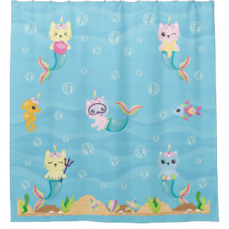 Cortina de ducha Kitty de Unicorn Sirena