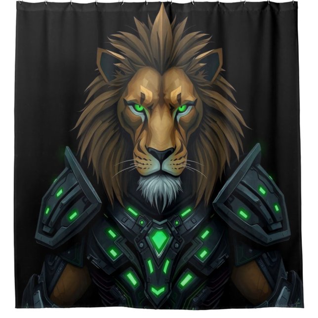 Cortina De Ducha Königlicher Löwe – Neon Power (Anverso)