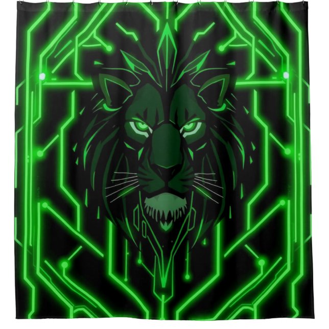 Cortina De Ducha Königlicher Löwe – Neon Power (Anverso)
