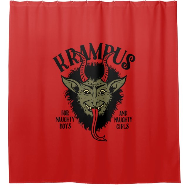 Cortina De Ducha Krampus Face Naughty (Anverso)
