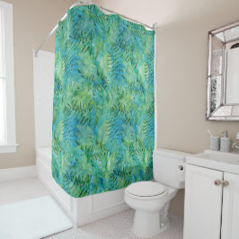 Cortina De Ducha La aguamarina Hawaii tropical verde sale de la