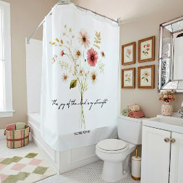 Cortina De Ducha La alegría del señor minimalista floral