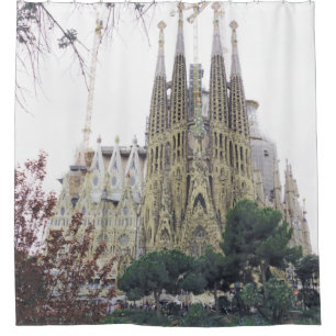 Cortina De Ducha "La Basílica Sagrada Familia en Barcelona, España"