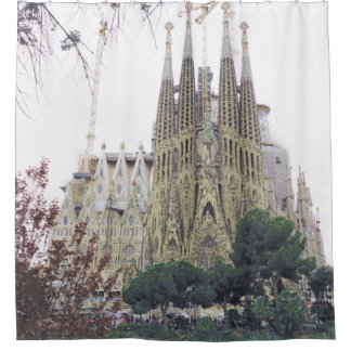 Cortina De Ducha "La Basílica Sagrada Familia en Barcelona, España"