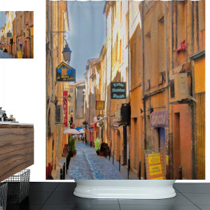 Cortina De Ducha La escena artística de la calle italiana única