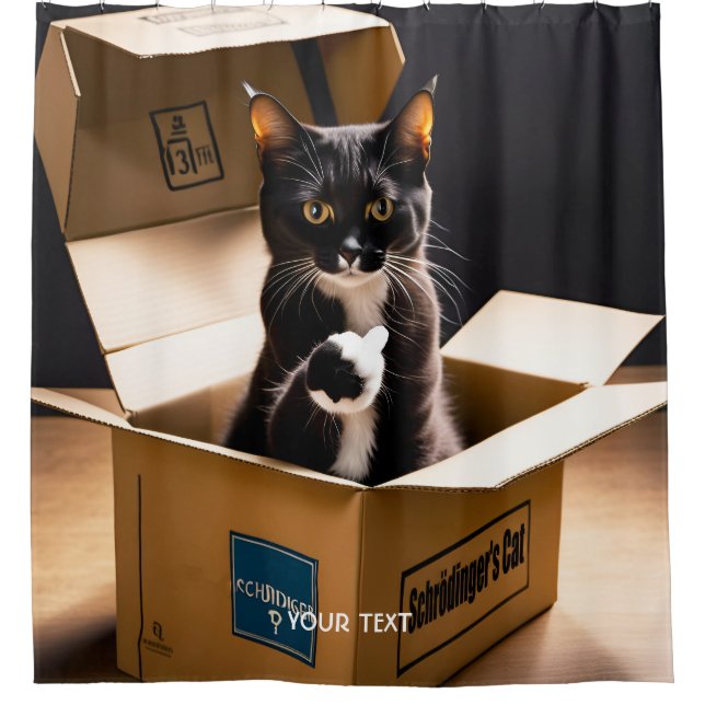 Cortina De Ducha La fantasía cuida ese gato vivo (Anverso)