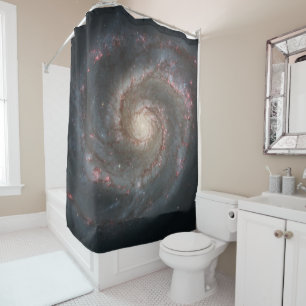 Cortina De Ducha La galaxia Whirlpool M51 y la compañera en el espa