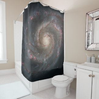 Cortina De Ducha La galaxia Whirlpool M51 y la compañera en el espa