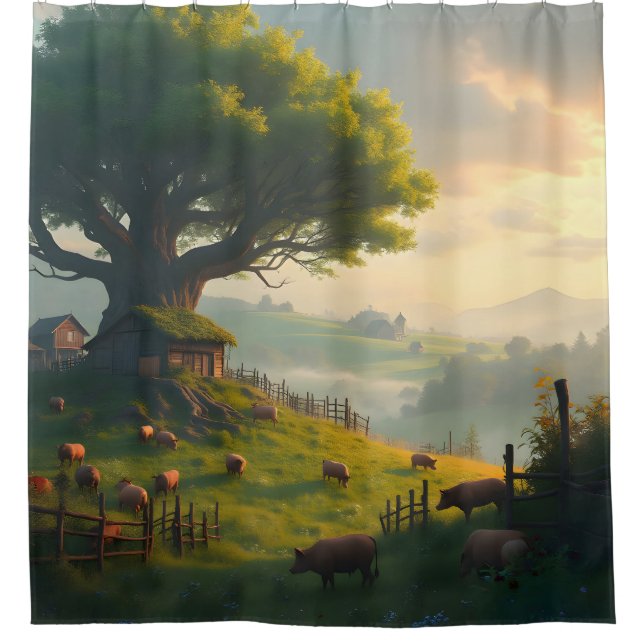 Cortina De Ducha La granja silenciosa (Anverso)