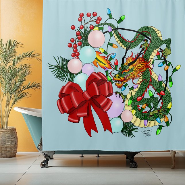 Cortina De Ducha La guerra de los Navidades dragones chinos (Subido por el creador)