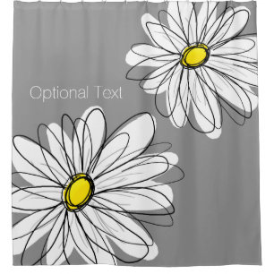 Cortina De Ducha La moda Daisy amarillo U puede cambiar el color de