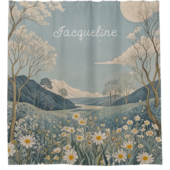Cortina De Ducha La pradera lunar personalizada (Anverso)