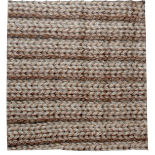 Cortina De Ducha la textura del tejido de punto liso, marrón