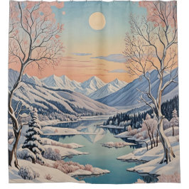 Cortina De Ducha La tranquilidad del invierno