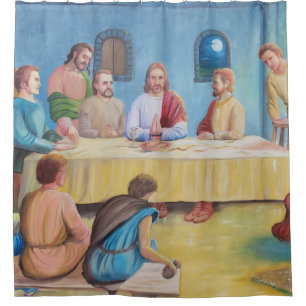 Cortina De Ducha La Última Cena: Jesús y los Discípulos