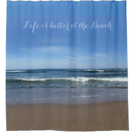 Cortina De Ducha La vida es mejor en la playa
