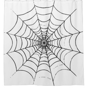 Cortina De Ducha La web de una araña simple