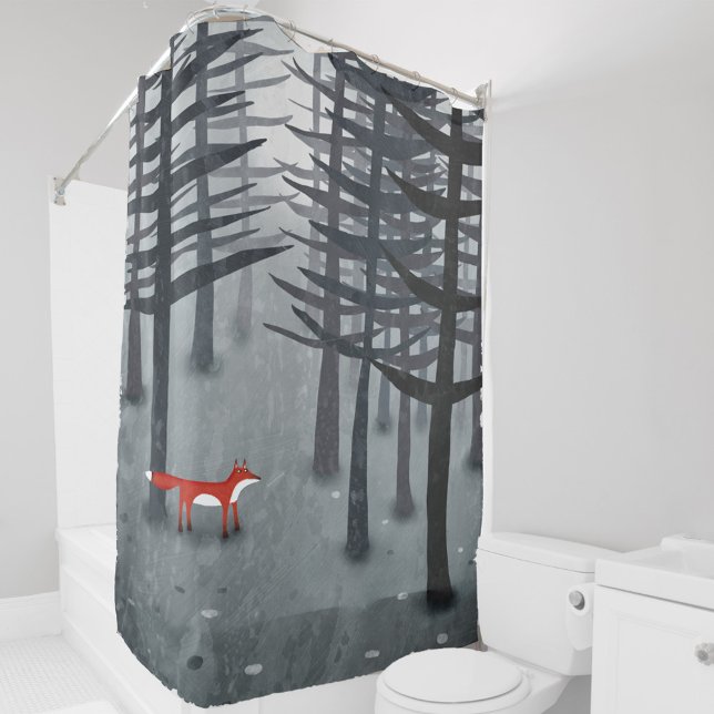 Cortina De Ducha La zorra y la selva (The Fox and the Forest shower curtain)