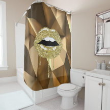 Labios de lujo dorado belleza brillo glamour goteo