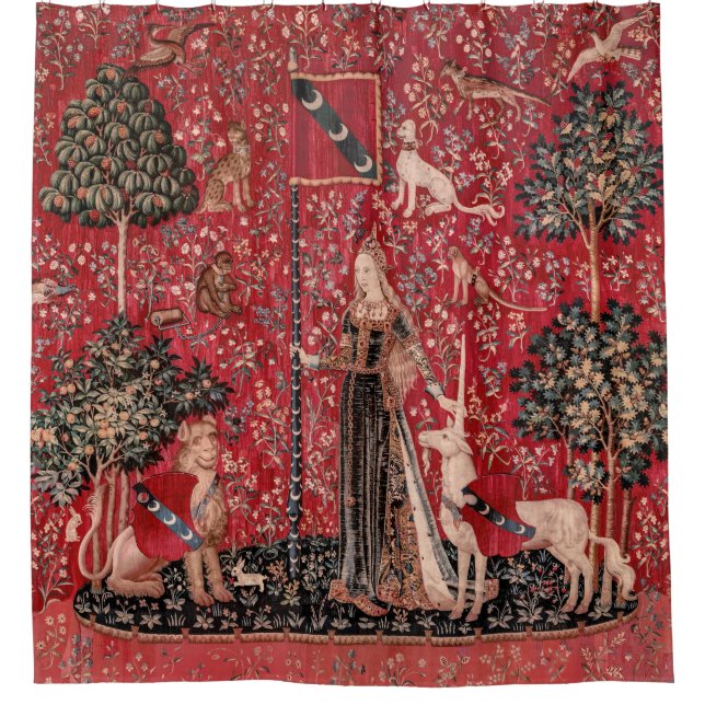 Cortina De Ducha Lady and Unicorn Medieval Tapestry Touch (Anverso)