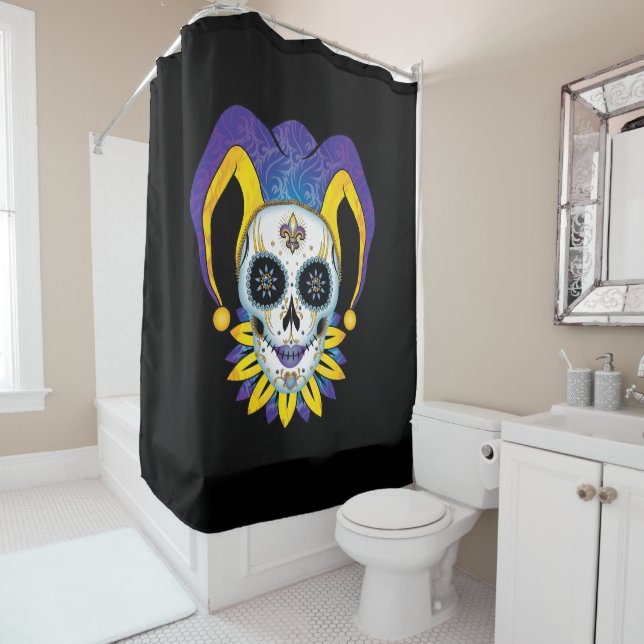 Cortina De Ducha Lady Jester Skull (In situ)