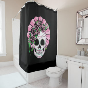 Cortina De Ducha Lady Sugar Skull