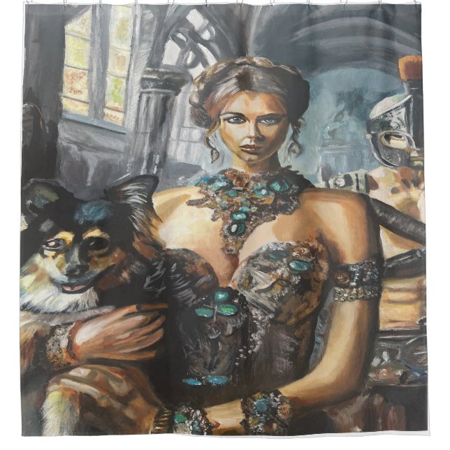 Cortina De Ducha Lady y Doggie (Anverso)